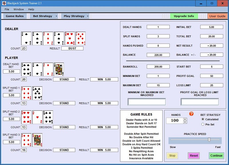 Blackjack System Trainer Windows 11 download